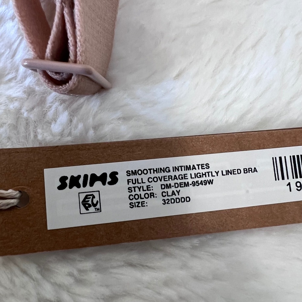 SKIMS Womens Smoothing Intimates Full Coverage Lightly Lined Bra Clay 32DDDD NWT - Picture 8 of 11
